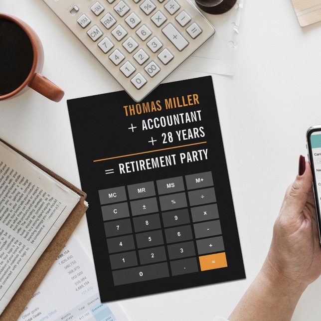Accountant Retirement Party Invitation (Creator Uploaded)