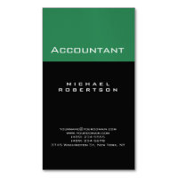 Accountant Sea Green Black Minimalist