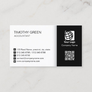 Accountant Simple Two Tone Business Card #06