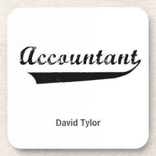 Accountant Sports Style Text Coaster