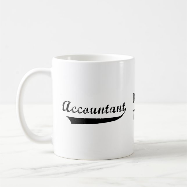 Accountant Sports Style Text Coffee Mug (Left)