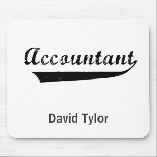 Accountant Sports Style Text Mouse Mat