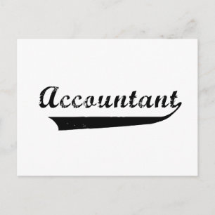 Accountant Sports Style Text Postcard