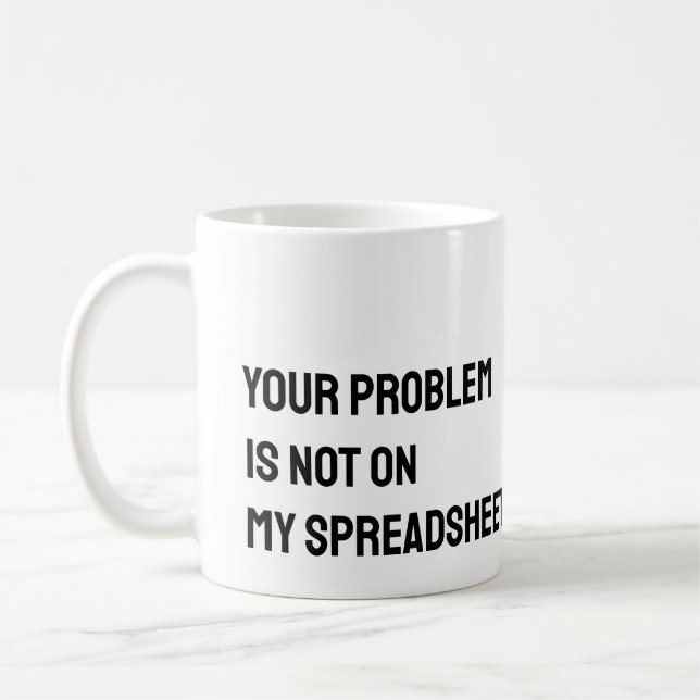 Accountant Spreadsheet Funny Mug (Left)