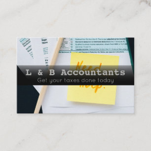Accountant tax prepare business card