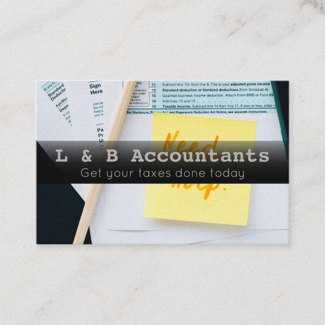 Accountant tax prepare business card (Front)