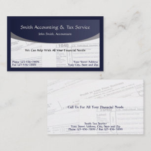 Accountant Tax Preparer Business Card