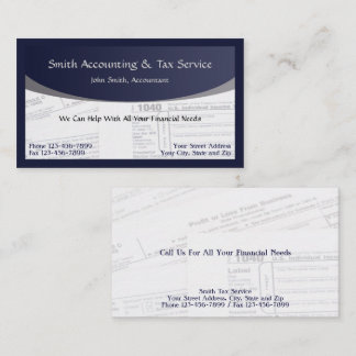 Accountant Tax Preparer Business Card