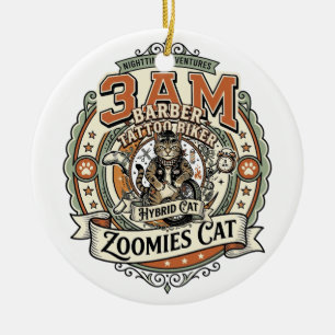 Accountant Tax Season Cat Accountant Tax Season Ca Ceramic Tree Decoration