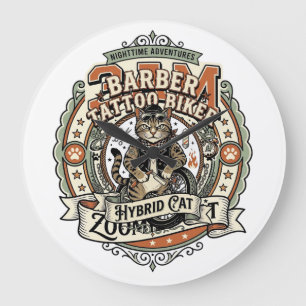 Accountant Tax Season Cat Accountant Tax Season Ca Large Clock