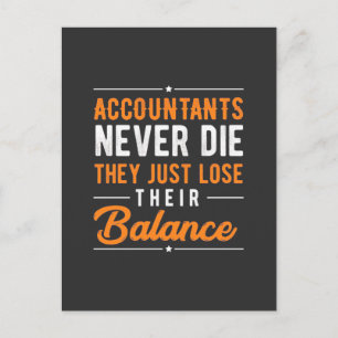 Accountant Their Balance Postcard