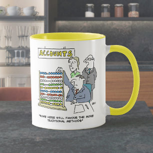 Accountant Using an Abacus. Accountant Mug