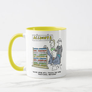 Accountant Using an Abacus. Accountant Mug
