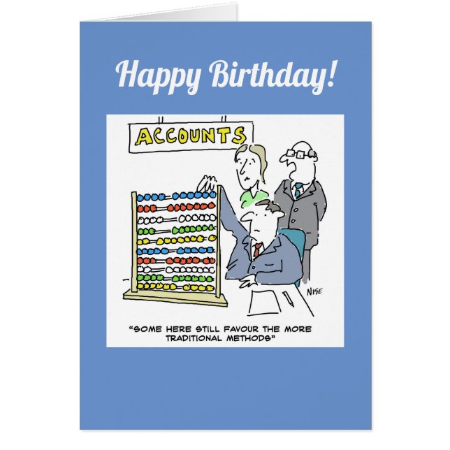 Accountant Using an Abacus at Work (Front)