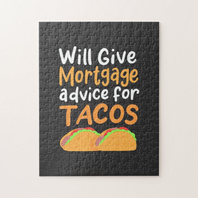 Accountant Will Give Mortgage Advice For Tacos Jigsaw Puzzle (Vertical)