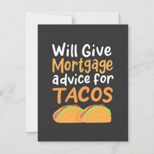 Accountant Will Give Mortgage Advice For Tacos Thank You Card