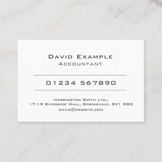 Accountant with Photo of Holder Business Card (Back)