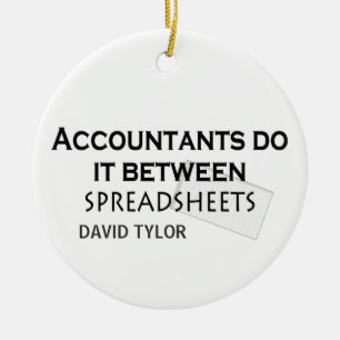 Accountants do it! ceramic tree decoration