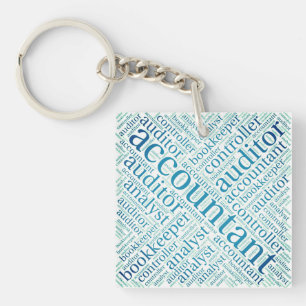 "Accountants' Word Cloud" Key Ring