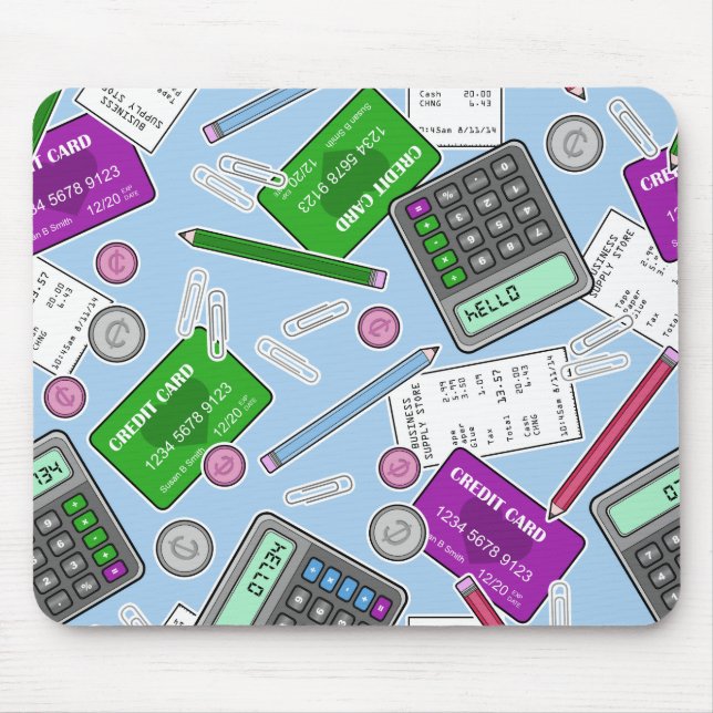 Accounting / Accountant Themed Pattern Mouse Mat (Front)