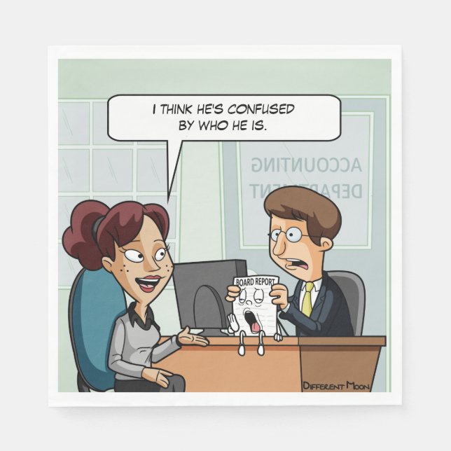 Accounting Board of Directors Pun Party Napkins (Front)
