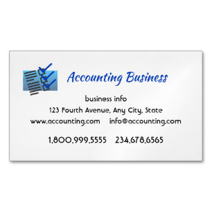 Accounting Bookkeeping Bookkeeper Accountant Magnetic Business Card