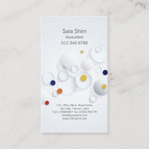 Accounting Business Card 3D Dots Scatter