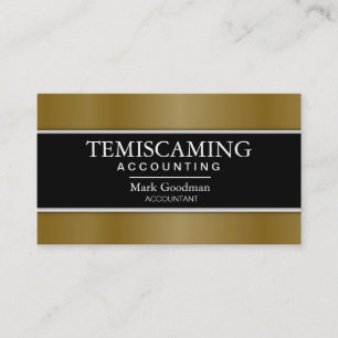 Accounting Business Card - Banner Black & Gold