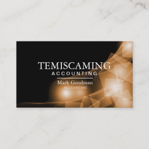 Accounting Business Card - Black and Gold Squares