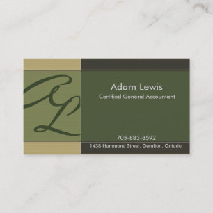 Accounting Business Card - Monogram