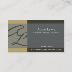 Accounting Business Card - Monogram
