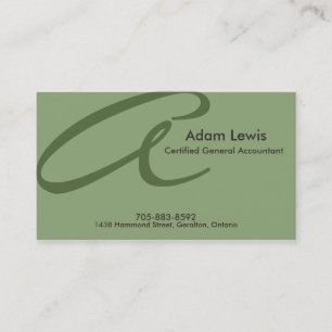 Accounting Business Card - Monogram