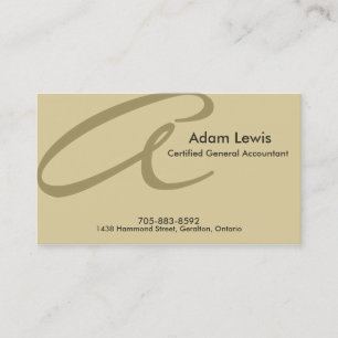 Accounting Business Card - Monogram