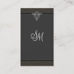 Accounting Business Card -  Victorian Monogram