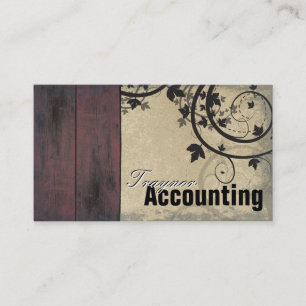 Accounting Business Card - Vintage Barn Board