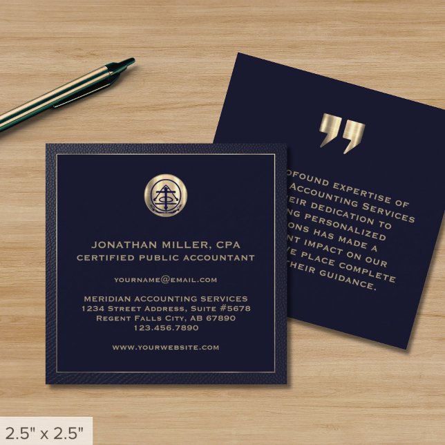 Accounting Business Cards with Client Testimonial (Creator Uploaded)