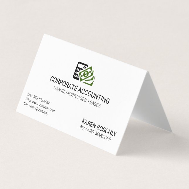 Accounting Business Icon Card (Front)
