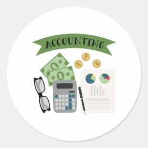 Accounting Classic Round Sticker