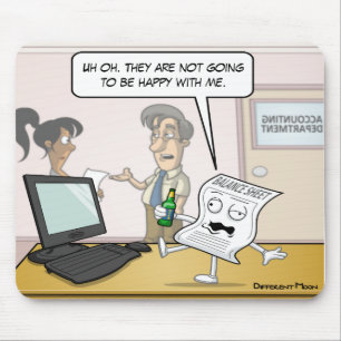 Accounting Drunk Balance Sheet Punny Mouse Pad
