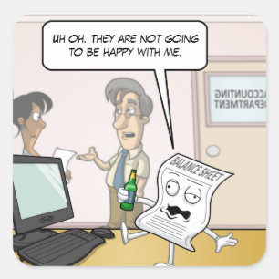 Accounting Drunk Balance Sheet Punny Stickers