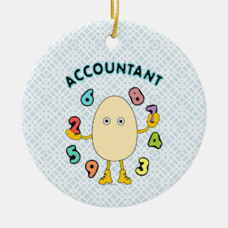 Accounting Egghead Ceramic Tree Decoration