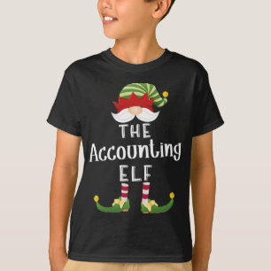 Accounting Elf Christmas Funny Pajama Party T-Shirt