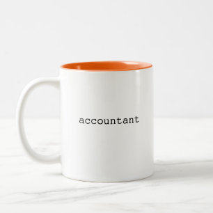 accounting, finance, taxes, bookkeeping, gifts Two-Tone coffee mug