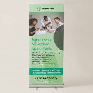 Accounting Firm Custom Vertical Retractable Banner