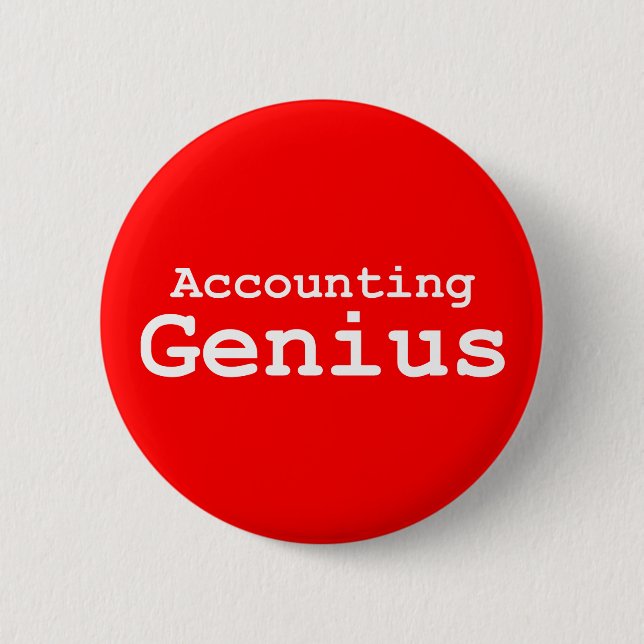 Accounting Genius Gifts 6 Cm Round Badge (Front)