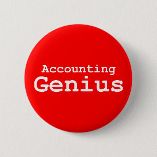Accounting Genius Gifts 6 Cm Round Badge