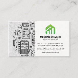Accounting   Graph Chart Growth Logo Appointment Card
