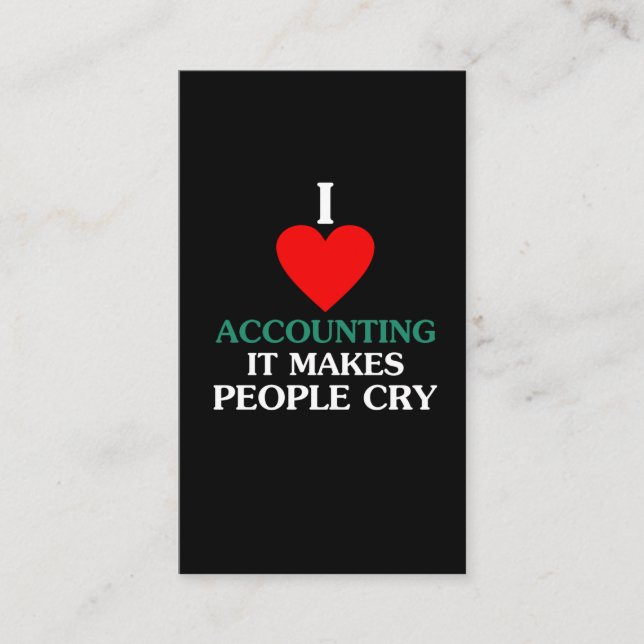 Accounting Humor CPA Certified Public Accountant Business Card (Front)