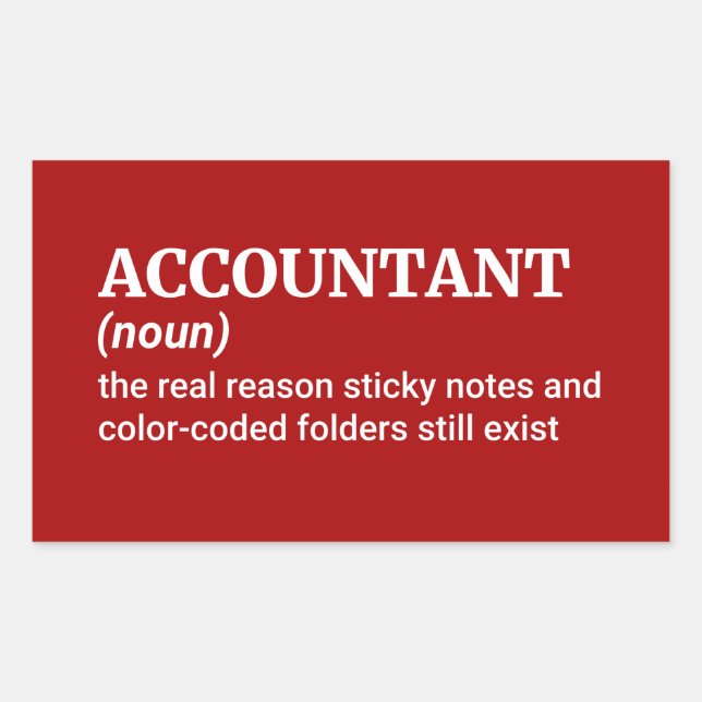 Accounting Humour Rectangular Sticker (Front)