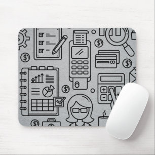 Accounting Illustrations Mouse Mat